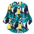 thumbnail image 1 of Birdeem T-Shirt Mode Décontracté pour Femmes Manches Courtes Col en V Chandail en Molleton Blouse, 1 of 1
