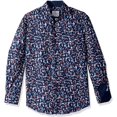 thumbnail image 1 of Azaro Uomo Chemise Habillée à Manches Longues Style Italien pour Homme, Décontractée, Boutonnée, Bleu Macho, m, 1 of 1