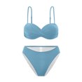 thumbnail image 3 of Women's High Waisted Bikini Two Piece Swimsuit - Vintage Retro Ruched Print Design - Push Up Support with Boyshorts Bottom, 3 of 5