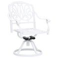 thumbnail image 2 of vidaXL Ensemble Bistro 3 Pcs Aluminium Moulé Blanc, 2 of 5