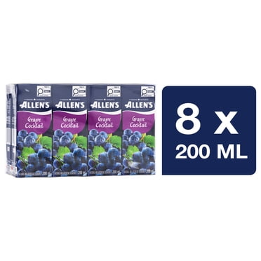 Allen's Grape Cocktail Juice Boxes 8 x 200 ml