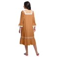 thumbnail image 3 of Moomaya Robe de Nuit en Coton à Manches Longues à Encolure Carrée Imprimée pour Femmes, 3 of 6