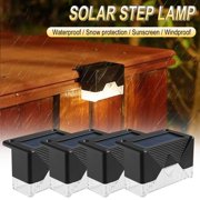 Meitianfacai Warm White LED Solar Lamp Stair Outdoor Garden Lights Solar Power Balcony Light Decoration for Patio Stair Fence