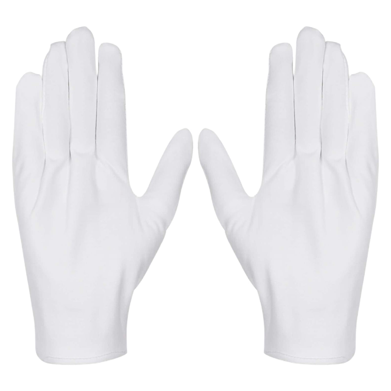 Under 20$ 12Pairs White Cotton Gloves for and Dry Hands Breathable Work Glove Liners Moisturizing Spa Soft Jewelry Inspection Gloves Stretchy Fit Cloth Gloves for Most Women