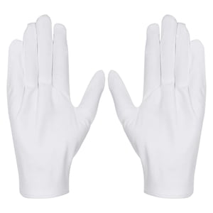 Under 20$ 12Pairs White Cotton Gloves for and Dry Hands Breathable Work Glove Liners Moisturizing Spa Soft Jewelry Inspection Gloves Stretchy Fit Cloth Gloves for Most Women