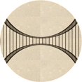 thumbnail image 1 of Ahgly Company Tapis d'Intérieur Ronds de Style Transitionnel Lavables à la Machine, Mocassin Beige, 8 Pieds Rond, 1 of 7