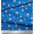 thumbnail image 2 of Soimoi Poly Georgette Fabric Leaves & Magnolia Floral Fabric Prints by Yard 52 Inch Wide, 2 of 5