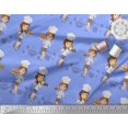 thumbnail image 3 of Soimoi Cotton Cambric Fabric Cook Girl Printed Fabric 1 Yard 56 Inch Wide, 3 of 3