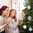 thumbnail image 4 of WLOELOEW 12-Piece Christmas Ball Ornament Set Silver Plastic Glitter Special Shape Tree Pendant Mixed Decor For Xmas Tree Home Holiday C, 4 of 6