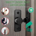 thumbnail image 3 of Ruibeauty Barn Door Lock Heavy Duty Sliding Barn Door Latch Lock 90 Degree Gate Latch, 3 of 5