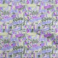thumbnail image 1 of oneOone Silk Tabby Purple Fabric Writing Text Sewing Craft Projects Fabric Prints By Yard 42 Inch Wide, 1 of 4