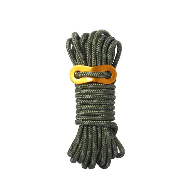 Climbing Rope High-strength Workmanship Alloy Buckle Hiking Sling Cord String Survival Accessories Paracord Cable Safety Ropes Dark Green