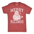 thumbnail image 1 of Mens Funny T Shirts Merry Rizzmas Sarcastic Christmas Santa Graphic Novelty Xmas Tee for Men (Heather Red - Merry Rizzmas) - L, 1 of 2
