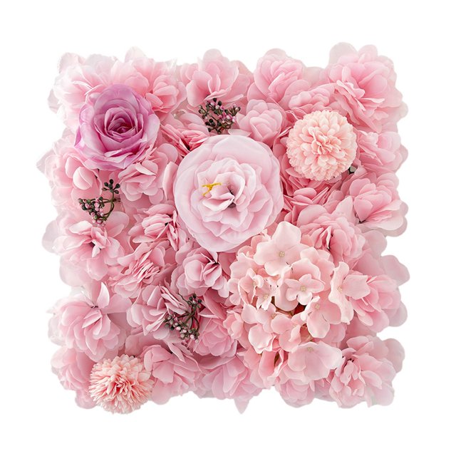 Premium Silk Roses and Hydrangeas Elegant Artificial Flower Wall Panels