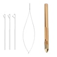 thumbnail image 3 of Threader Pulling Loop, Easily Carry Pulling Hair Hook Handy Use Alloy  For Female For Saloon Gold, 3 of 8