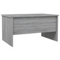 thumbnail image 3 of vidaXL Coffee Table Grey Sonoma 80x50x42.5 cm Engineered Wood, 3 of 5