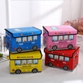 thumbnail image 4 of Automobile Storage Box Foldable Clothing Integral Box Non-Woven Film Covered Toy Sundry Storage Box, 4 of 9