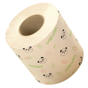 SKISUNO Papier de toilette en bambou multicolore avec motif panda amusant Tissu décoratif doux et durable