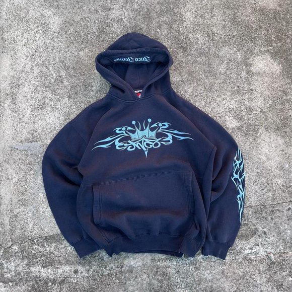 Chandail à Capuchon Y2k Motif JNCO Impression Harajuku Hip-Hop Chandail Décontracté 2024 Nouvelle Personnalité Rétro Ample à Capuche Femmes Hommes Mode Urbaine ZR