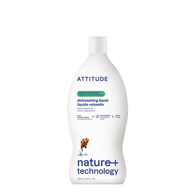 Attitude Dishwash Liquid Green Apple & Basil 700ml