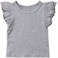 thumbnail image 1 of EYIIYE Baby Girl Ruffle Sleeve T-Shirt Top Basic Tee Summer Outfit, 1 of 5