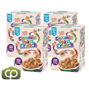 Super Jumbo Cinnamon Toast Crunch Céréales - 1.3 Kg. Irrésistiblement Délicieux(4/Case)
