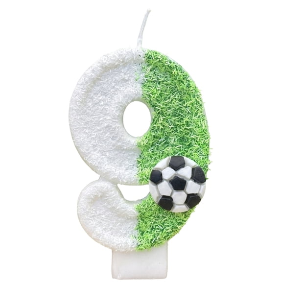 Articles de Fête Pailletés, Bougies d'Anniversaire, Décorations d'Anniversaire de Soccer, Convenant aux Amateurs de Soccer, Décorations de Gâteau, Gâteaux de Mariage, Anniversaires, Célébrations de Fête, Soccer m Numéro 9