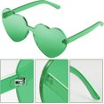 thumbnail image 3 of ORUYROP Heart Shape Sunglasses Rimless Transparent Heart Glasses Colorful Party Favors, 3 of 7