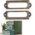 thumbnail image 1 of Porte-tiroirs Métalliques 20 Pcs Marque de Tiroirs Étudiants Diy Rétro Panneaux de Tiroirs Accessoire de Note, 1 of 8