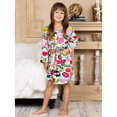 thumbnail image 3 of Up Past 8 Girls' Bathrobe Fuzzy Hooded Robe Sleepwear, 3 of 8