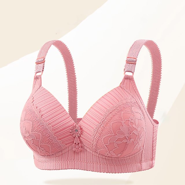 Weiqiqre Bras for Women Back Fat Smoothing Bra Lace Underwire Full Coverage Padded Bras with Support