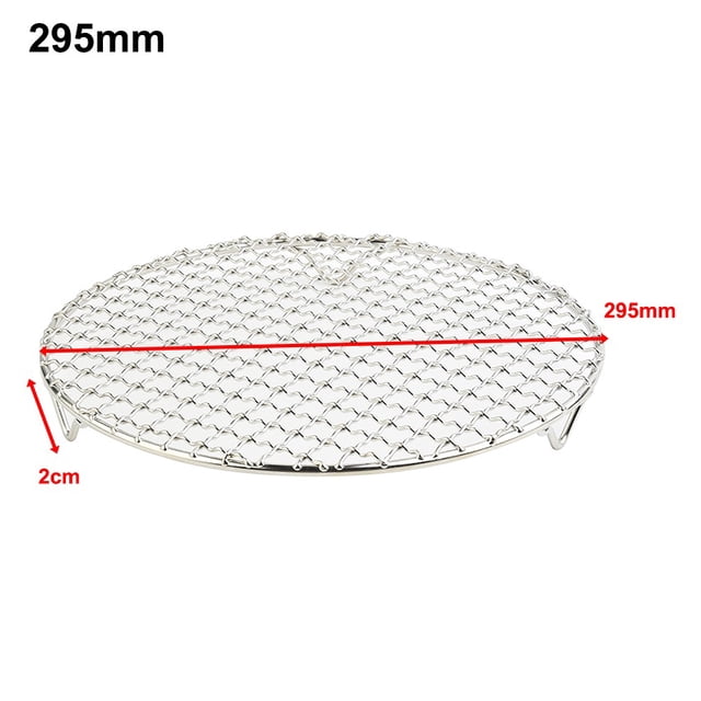 Feimier Round Cooling Rack - Stainless Steel Wire Oven Grill Sheet for Baking, Roasting, BBQ - Durable 3-Leg Design 11.6 inch- Versatile Kitchen Bakeware for Pies, Cakes, Pizza