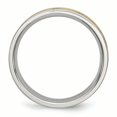 thumbnail image 2 of Bague en Acier Inoxydable Jaune Rainuré pour Femmes 6mm Bande Brossée Taille 7.5, 2 of 6