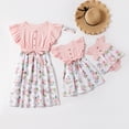 thumbnail image 1 of goowrom Mommy  Me Matching Ruffle Sleeve Floral Dress/Romper, 1 of 4