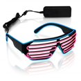 thumbnail image 1 of Blinkee UELSNGLS-BP Lunettes de Soleil Ultra Électroluminescentes, Bleu et Rose, 1 of 1