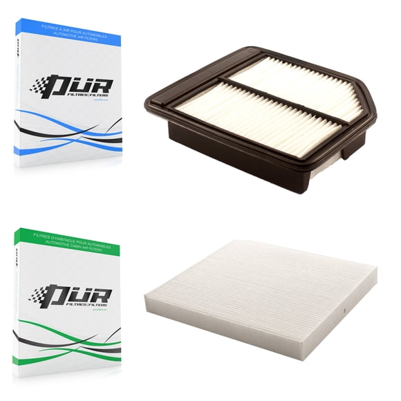 PUR 1x Air + 1x Cabin Filter (2 Total) Kit for Car Honda Civic KFL-100185