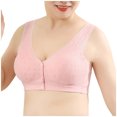 thumbnail image 1 of Timegard Wireless Bras for Women Plus Size Front Closure Button Full Support Breathable Comfy Seniors Bra, 1 of 6