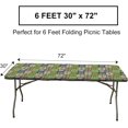 thumbnail image 3 of Boho Elastic Fitted Tablecloth, Flowers Rectangle Table Cover, Waterproof Table Cloth for Outdoor Picnic Camping Parties, 24x48 Inch, 3 of 5
