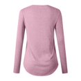 thumbnail image 4 of Women‘s Solid Color Long Sleeve Printed Top Pink M, 4 of 4