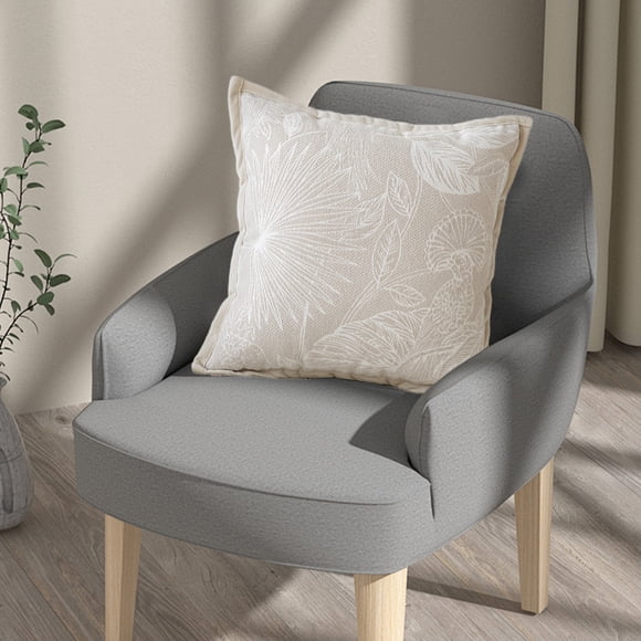 Decorative Throw Pillow | Accent Cushion for Sofa and Bed | Chenille Fabric Square Pillow Insert | 45x45 cm Back Support Pillow for Living Room and Bedroom