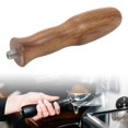 thumbnail image 4 of Solid Wooden Handle Replacement Tools Reusable Crafts Professional Filter Holder Handle File Handle for barista and coffee Machine Brown, 4 of 7