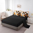thumbnail image 3 of Erosebridal Patchwork Rectangle Bedding Queen Size,Geometry Stripe Comforter Sets with Sheets,Abstract Artwork Decor,Reversible,Lightweight,7 Pieces, 3 of 5