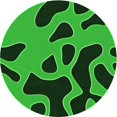 thumbnail image 1 of Ahgly Tapis Rond Lavable en Machine Intérieur Transitionnel Vert Émeraude Profond, 8 Pieds Rond, 1 of 7