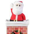 thumbnail image 4 of Mr. Christmas 18 Inch Animated Santa in Chimney with LED Lights and Music, White, 4 of 6