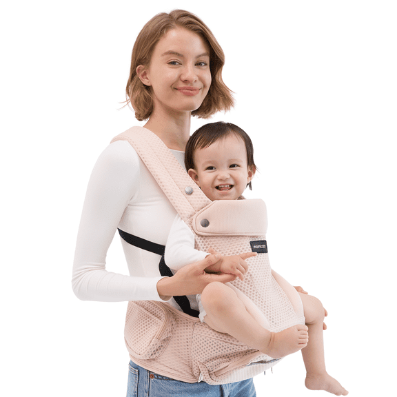 Momcozy Porte-bébé avec Siège de Hanche, Porte-Bébé 2-en-1 avec Siège de Hanche Amovible pour Tout-Petits jusqu'à 44 Lb. Convient aux Tailles de Taille jusqu'à 47 Pouces pour Maman et Papa