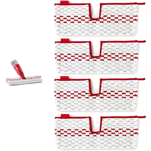 4 PCS Washable Microfiber Moppads Refills For Vileda Mop Head Refill Compatible with O-Cedar ProMist MAX, Spray Mop Pads Replacement Head