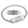 thumbnail image 1 of MedicEngraved Stainless Steel Custom Medical Alert Bracelet - 5mm Curb Link, 1 of 7