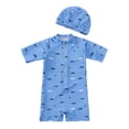 thumbnail image 1 of Kids Swimsuit Cartoon Bathing Suits Toddler Rash Guard Boys' Swimwear 3-4 Years, 1 of 9