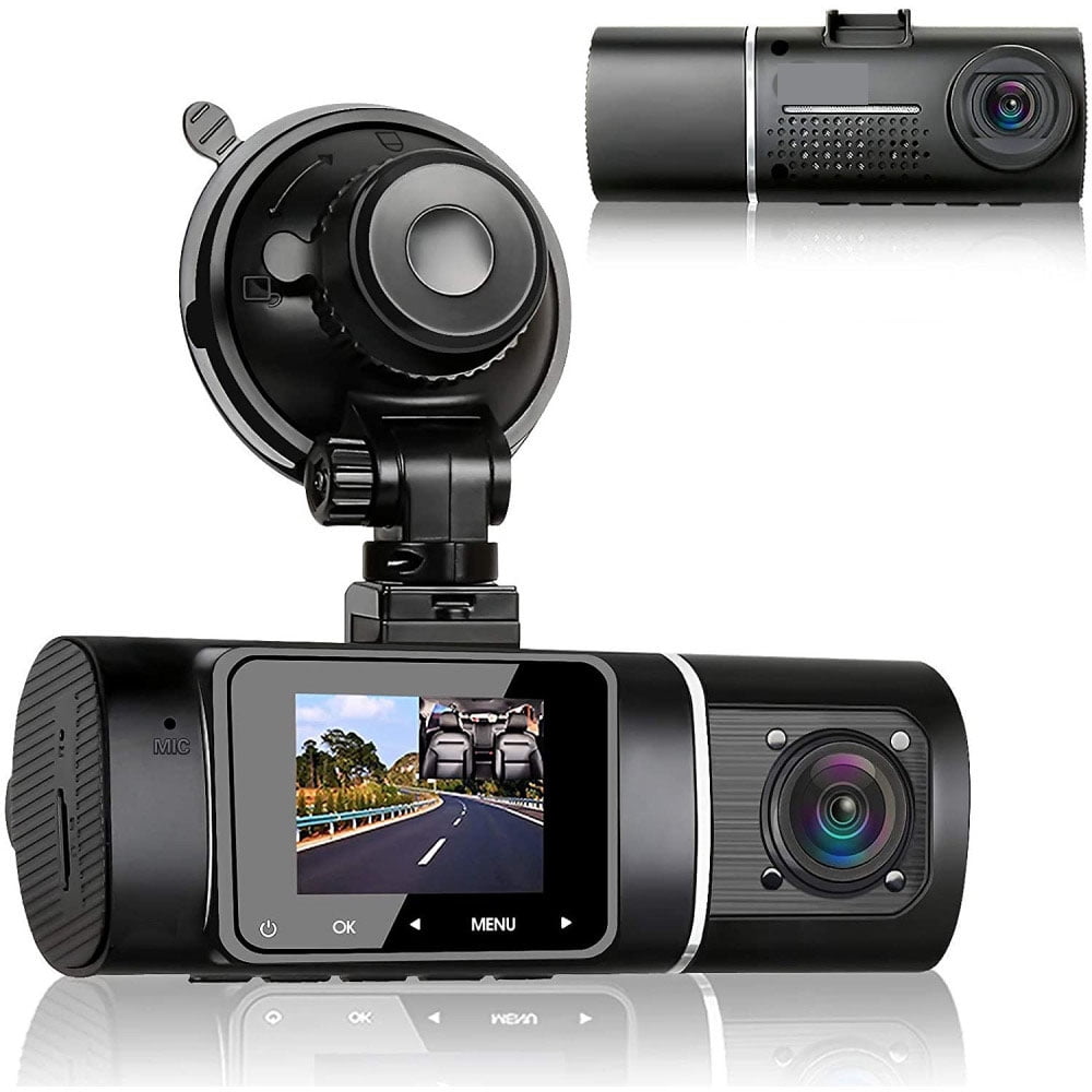 Dual Dash Cam Front and Inside 1080P Dual Dash Camera for Cars Front Inside Dashcams for Cars with Infrared Night Vision,Parking Monitor for Truck and Taxi Driver.