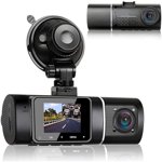 Double Dash Cam avant et à l'intérieur 1080P Caméra double Dash pour voitures Dashcams avant intérieur pour voitures avec vision nocturne infrarouge, moniteur de stationnement pour camion et chauffeur de taxi.